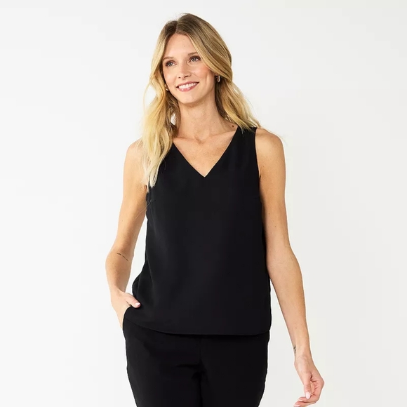 Tops - Nine West Black Sleeveless Top XS NWT